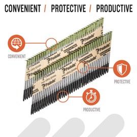 Paslode, Framing Nails and Fuel Pack, 650527, 3 inch x .120 Gauge, Ring Hot Dipped Galvanized, 1 Fuel Cell and 1,000 Nails