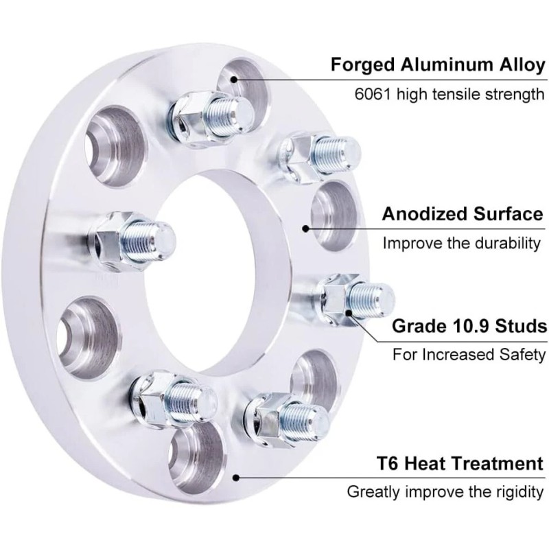 Unbranded 2pc 6x5.5 to 6x4.5 Wheel Adapters 1 Inch 14x1.5