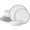 Noritake Whiteridge Platinum 12-Piece Set, Service for 4 in White