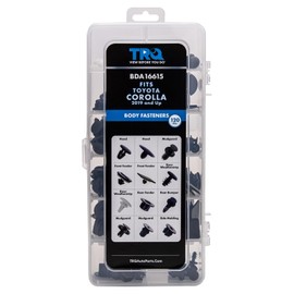 TRQ 120 Piece Kit Hood Trim Clip, Retainer, Fastener Compatible with 2019-2023 Toyota Corolla