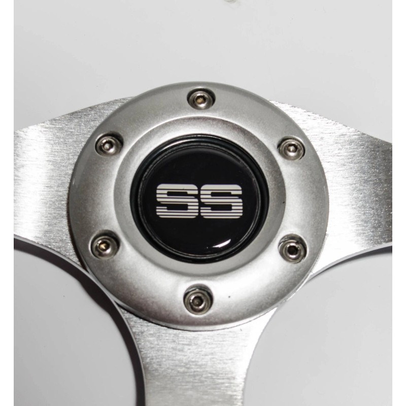 Huskey 12.5 Inch Silver Steering Wheel For Club Car DS