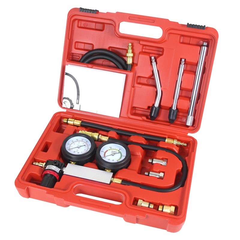 Multi-Function Cylinder Leak Down Tester Automotive Kit,Gasoline Engine Compression Tester,Dual