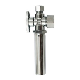 Plumb Pak Shut-Off Quarter Turn Angle Valve with Water Hammer Arrestor, Chrome