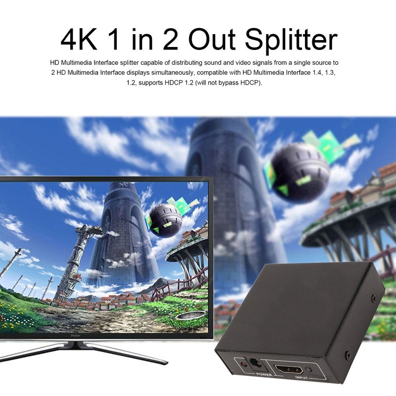 HD Multimedia Interface Splitter 1 in 2 Out 4K Support
