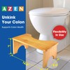 AZEN Toilet Stool Squat Adult, Wood Poop Stool for Bathroom