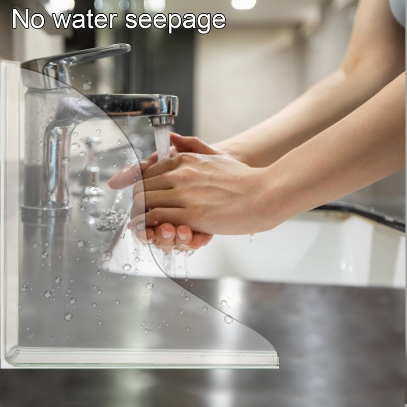 CENTOLLA Bathtub Splash Guard,Clear Shower Splash Guard with Nano Strip,Removable