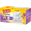 Glad ForceFlex Tall Kitchen Trash Bags, 13 Gallon, Gain Lavender,