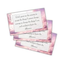 Serenity Prayer Wallet Pocket Card 30pk 2x3.5” Christian for Anxiety Hand Out Bulk Church Members God Grant Me To Accept Things I Cannot Change