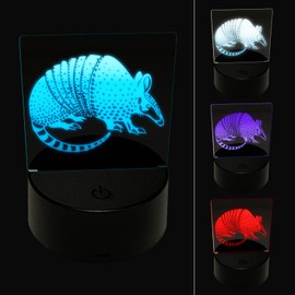 Sniggle Sloth Armadillo Armored Animal 3D Illusion LED Night Light Sign Nightstand Desk Lamp
