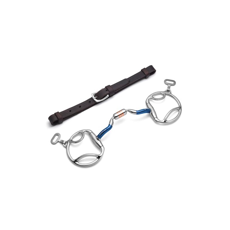 Cavalon Slotted D-Ring Low Port Capsule Sweet Iron Snaffle Bit