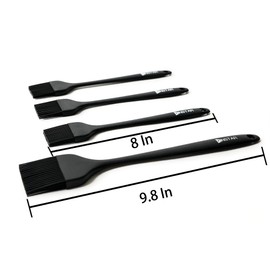 4 Pack Silicone Basting Pastry Brushes; Heat Resistant Pastry Brush ;Enhance Your Grill and Baking Skills with Our Heavy-Duty Steel Core Brush - Ideal for Cooking Enthusiasts and Pros Alike