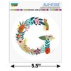 Letter G Floral Monogram Initial Automotive Car Window Locker Circle