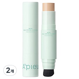 APIEU Men's All Cover Calming Foundation 12g, 2 pieces, 02 Healthy / 어퓨 맨즈 올 커버 카밍 파운데이션 12g, 2개, 02 헬시