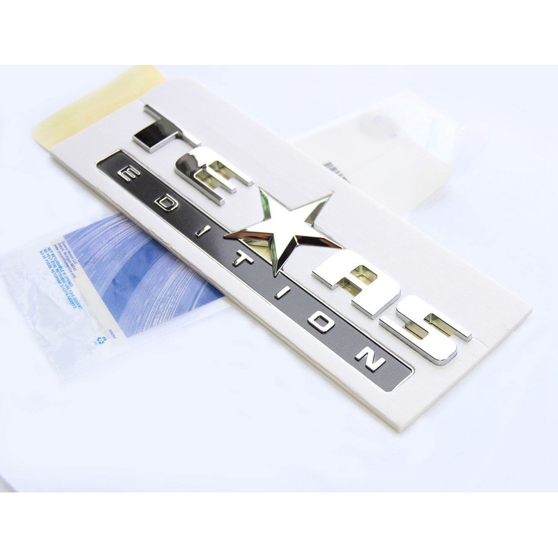 Yoaoo 3pack OEM Chrome Sierra Texas Edition Emblem Badge Compatible