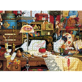 Buffalo Games - Charles Wysocki - Maggie The Messmaker - 1000 Piece Jigsaw Puzzle for Adults - Challenging Puzzle Perfect for Game Nights