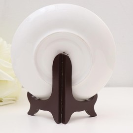 Display Stand for Tea Cakes and Plates Curved Plate Rack Easel for Diameter Items Elegant Desktop Holder for Home Decor and Showcase