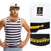 BESTOYARD Gorra capitán Adulto Yate Barco Navegante Capitán Traje Sombrero