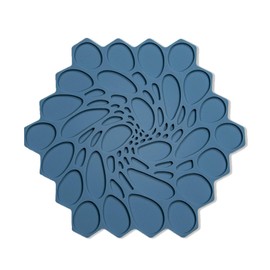 modern-twist 7 x 7" Hive Silicone Trivet, Heat Resistant Up To 675°F, Non Slip, Protects Table From Heat, Midnite, Pack of 1