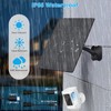 10W Solar Panel for Security Cameras, DC/USB-C/USB, Black, 2 Pack