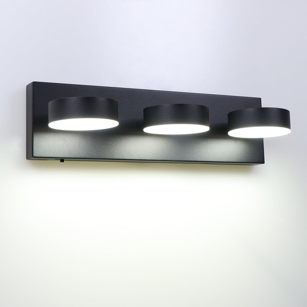 FILIMITIY Modern Bathroom Vanity Light Fixtures,4-Light Matte Black Bathroom Wall