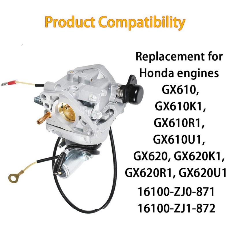 Carburetor with Fuel Pump Replacement for Honda V-Twin Horizontal Engine