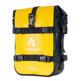 ARMOURAIN Motorcycle Bumpers Bag Waterproof 6L 8L 15L Motor Crash Bar Bag with Shoulder Strap Motorcycles Side Frame Bag Riding Tools Accessories(8L Yellow)