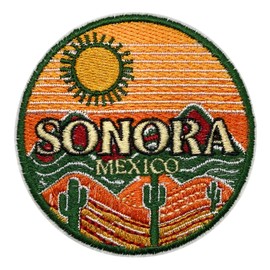 EMBROBOF Sonora Patch - 3 inches, Cool Colorful Mexico Sonoran Desert Patch - Embroidered Iron On/Sew On Patches