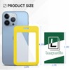 1 Pcs ID Badge Holder with Double-Sided Windows Vertical Hard