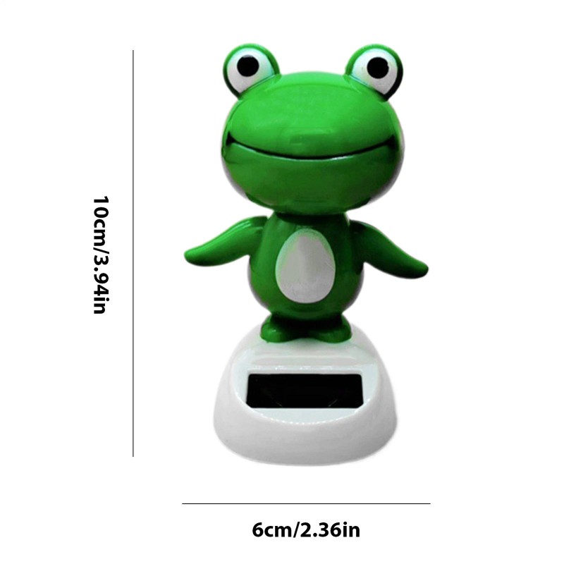 Cute Frog Solar Powered Dancing Swinging Animated Bobble Dancer Toy