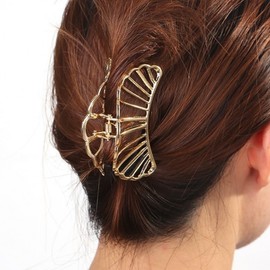 Women's Hairpin Hair Accessory Half-Up Claw Clip 3 Types C 4ea
