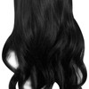 Long Curly Wavy Wig with Bangs Women Fashionable Synthetic Heat