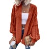 Dyexces Womens Oversized Cardigan Sweaters Open Front Cable Knit Lantern
