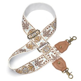 Dksongr Purse Strap Replacement Crossbody Adjustable Bag Strap Retro Jacquard Embroidery Wide Shoulder Strap for Women Handbags