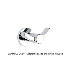 Emtek Modern Brass Double Hook with Matching Finish Rosette - Choice of 7 Finishes - 280909US19 - Regular Disk Rosette - Flat Black (US19)