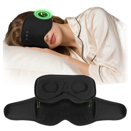 Bluetooth Schlafmasken mit Kopfhörer,3D Schlafkopfhörer Kopfhörer für Damen und Herren,Lichtblockierende Schlafmaske mit Verstellbarem Riemen Weiche Leichte Augenabdeckung für Reisen,Nachtarbeit