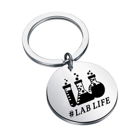 SEIRAA Lab Week Lab Tech Gift Lab Life Keychain Gift for Biology Chemistry Teacher Science Lovers (Lab Life Keychain)