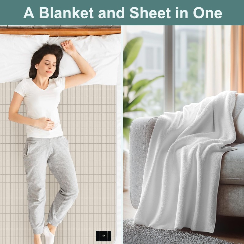 MAOOHON Grounding Blanket Queen, Earth Connected Bedding Throw, Grounding Sheet