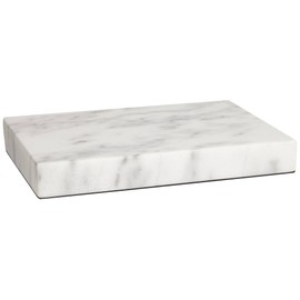 360 Lighting 9 1/2" x 6 1/2" x 1" Rectangular Lamp Riser White Marble Finish Single Shade Living Room Bedroom Bedside Nightstand House Office Home Reading Kitchen Entryway Console Family Dining
