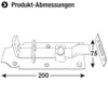 Connex DYB2206021 75 x 200 mm Blue Zinc Plated Lock