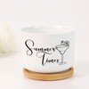 DecStic Summer Times Ceramic Planter Bible Verse Pots for Plants