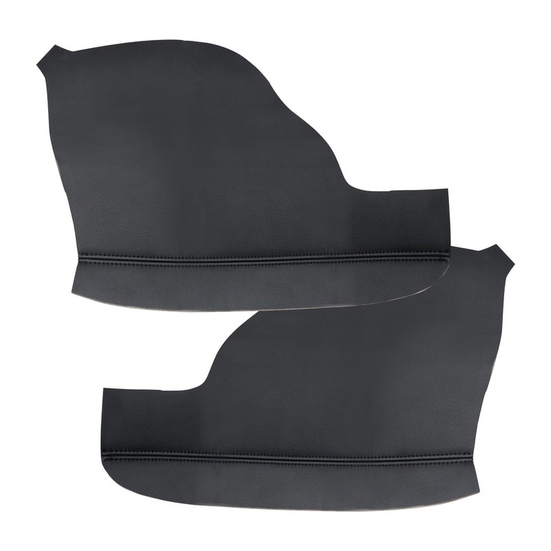 AOUTTUOA 2pcs Door Panel Armrest Replacement Cover Black Leather Compatible