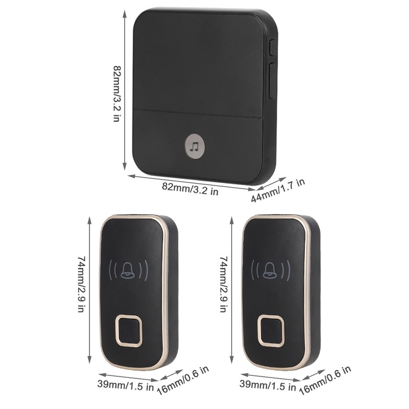 110db Wireless Chime Bell 300M Remote Doorbell Elderly Deaf Caller