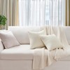 Topfinel 4 Packs Cream White Decorative Throw Pillow Covers 20x20