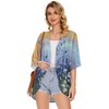 Womens Casual Tops Bathing Suit Cover Up Summer Kimono Cardigan