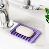 Chengcan 4-Pack Silicone Self-draining Soap Tray for Bathroom and Kitchen