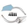 YOUNDERM Chrome Universal 8mm Motorcycle Rearview Side Mirrors Fits For