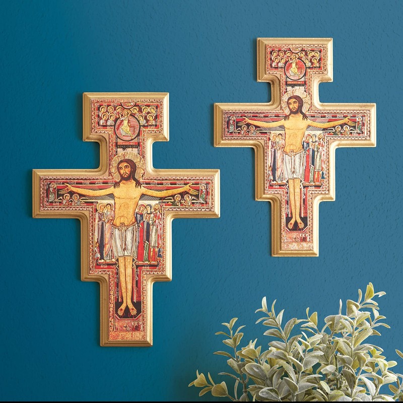 Gerffert Assisi Collection - San Damiano Wooden Crucifix with Hanger,