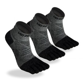 Merino Protect Merino Wool Toe Socks for Men&Women Hiking Socks Odor Resistant Crew Running Socks
