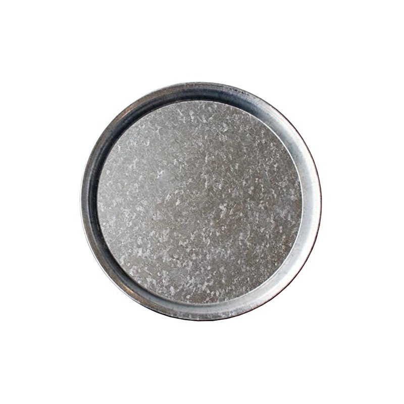 Dalton Galvanized round tray G19-0076 M Coin Tray Accessory Tray
