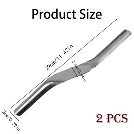 2 PCS Brick Jointer Tool Double End Steel Mortar Finishing Tool for Builders and Bricklayers, 11.42in x 0.79in, Perfect Joints Between Bricks